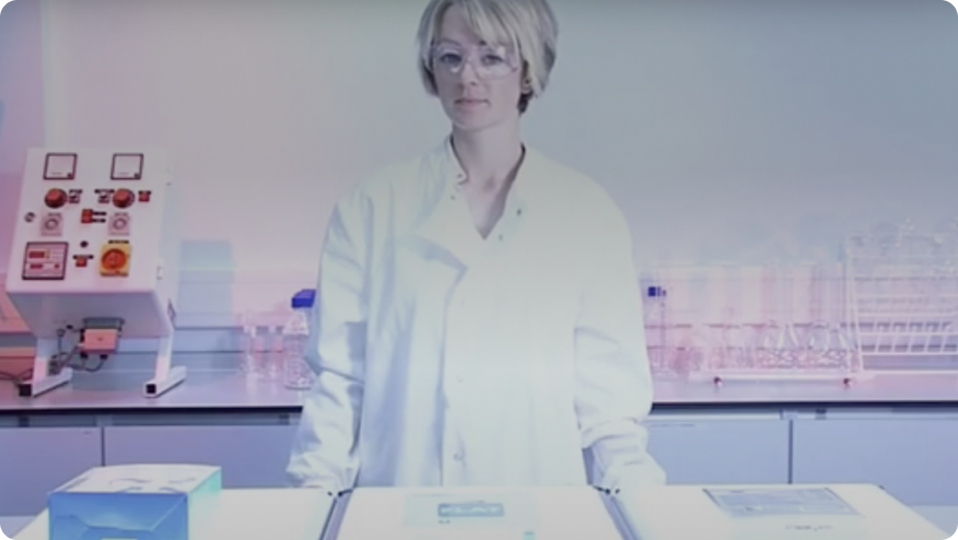 a person in a white coat